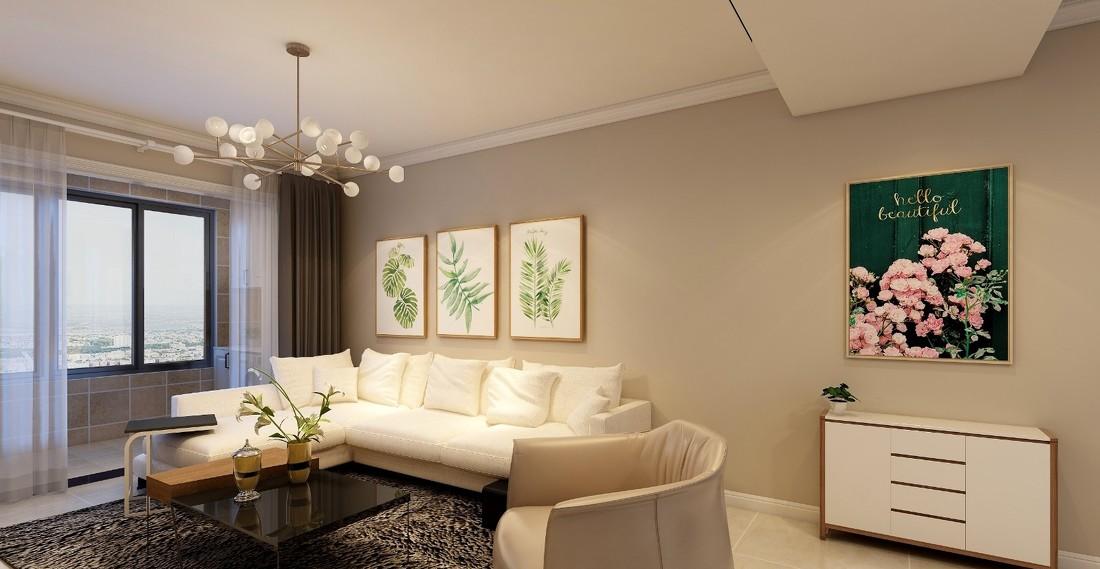 万达文旅城 125 平现代简约家居设计-4