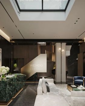 同森锦樾一号｜光影交织的黑与绿，勾勒出轻奢雅致的空间美学