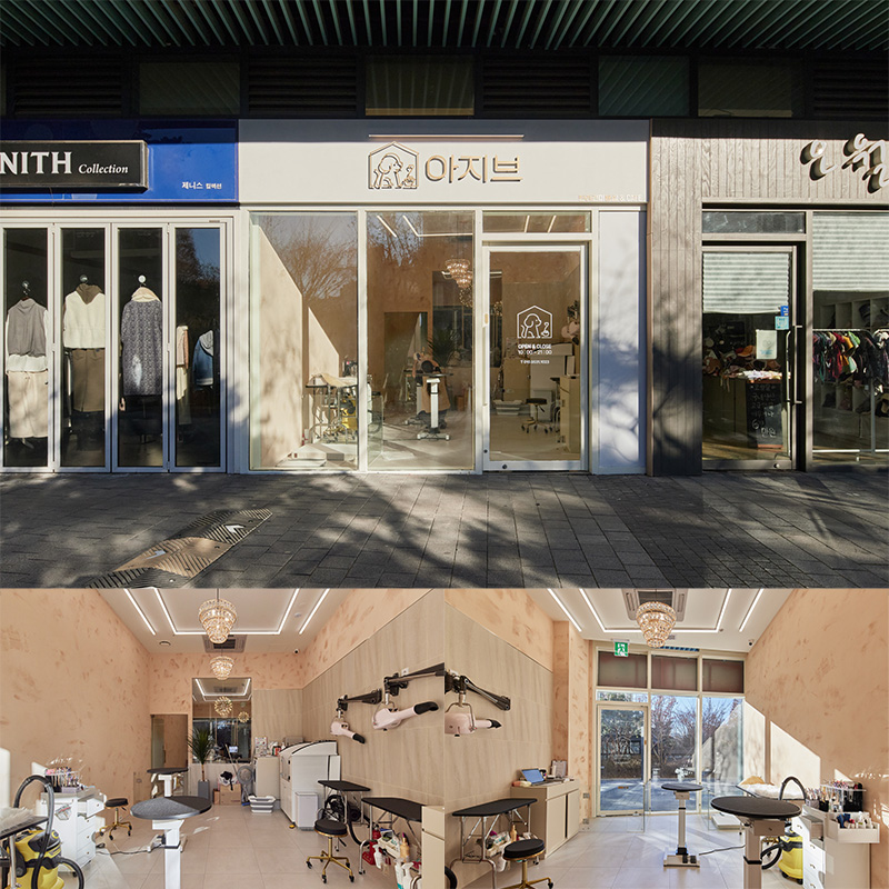 "15 坪温馨咖啡厅&美容室的室内设计"-1