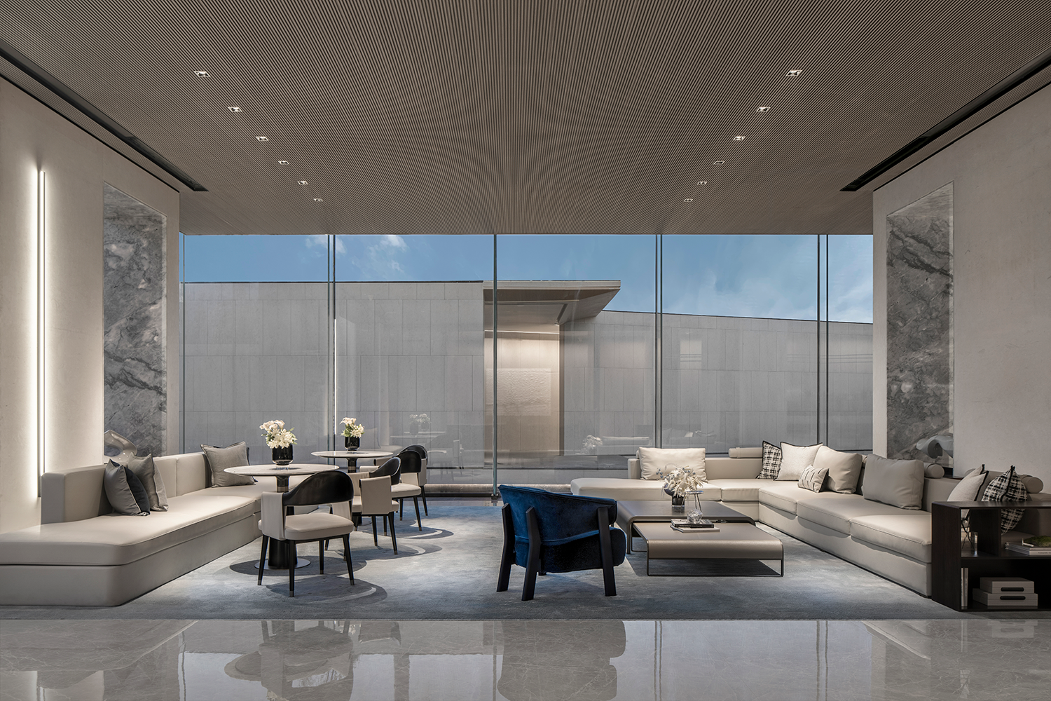   明德设计丨无锡招商雍荣府售楼部  室内设计  丨中国无锡-3