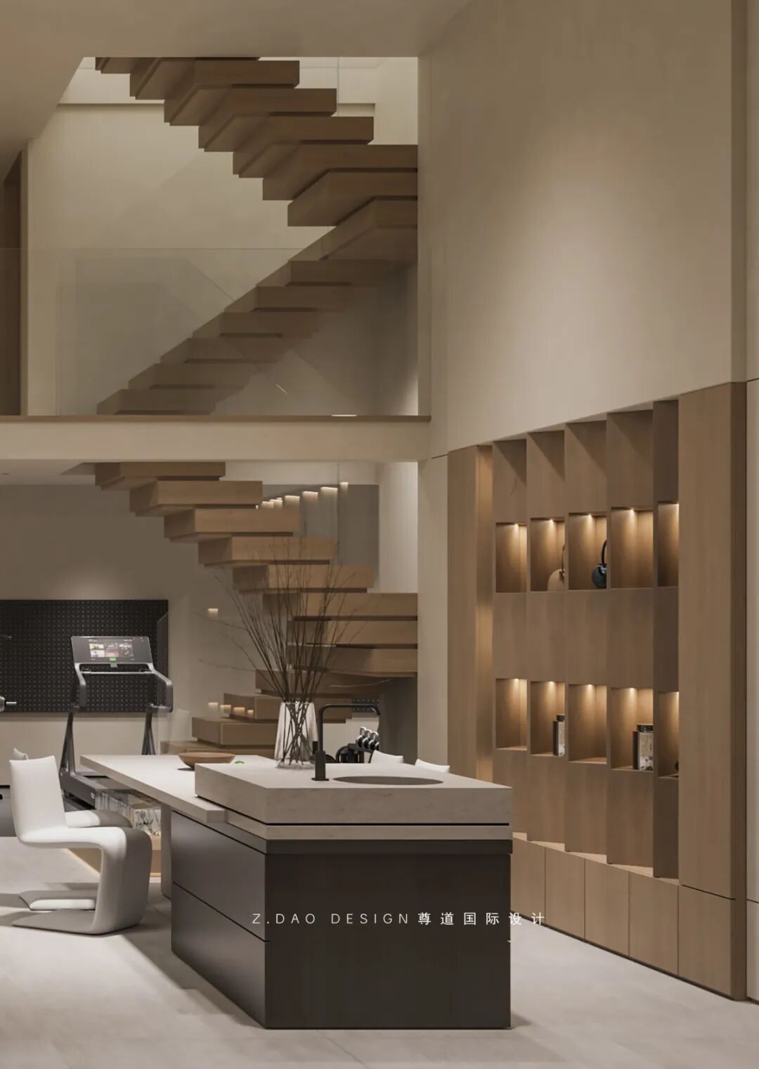 龙湖丽丰·西宸原著400㎡静奢风别墅(《喜 棠》)丨尊道国际设计-53