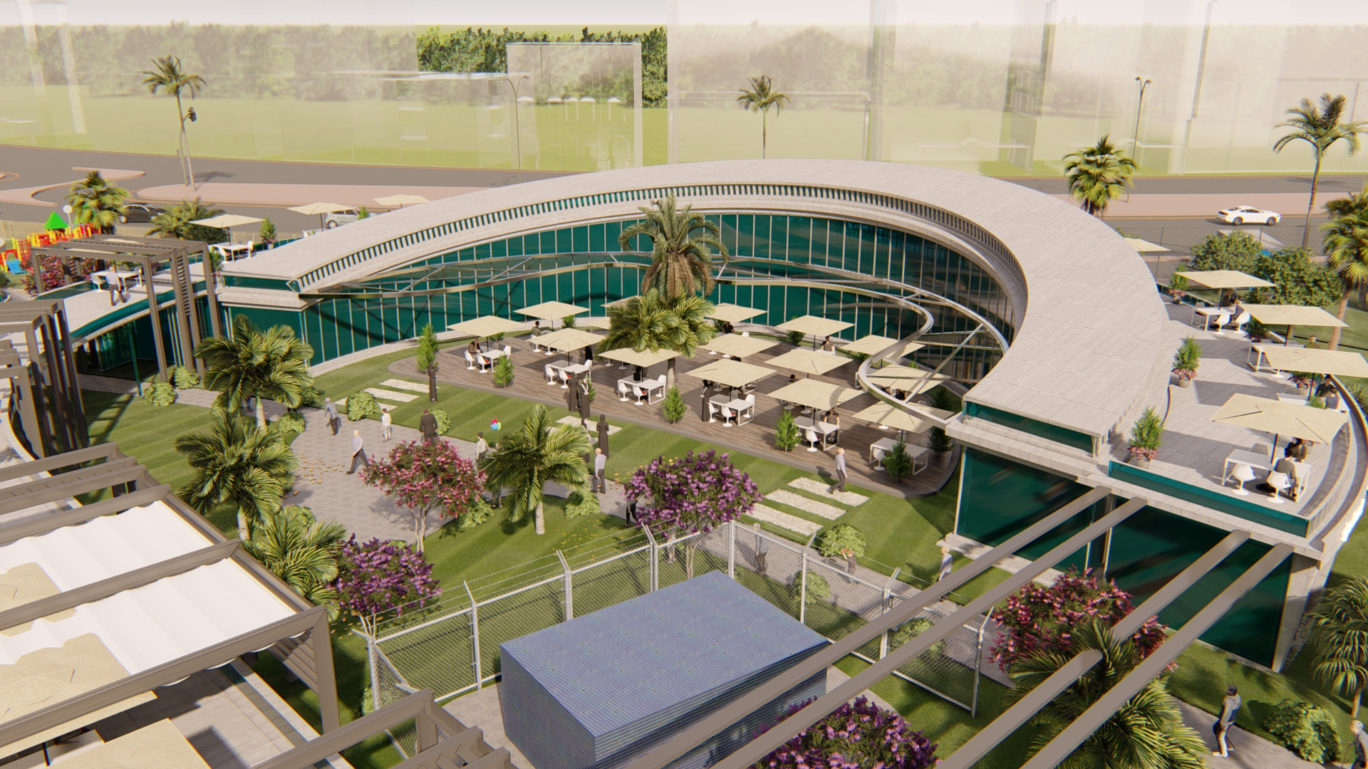 food court , shops & bank design-12