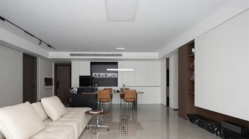 内舍软装丨147㎡极简风四居，经典配色感受有温度的家！-17