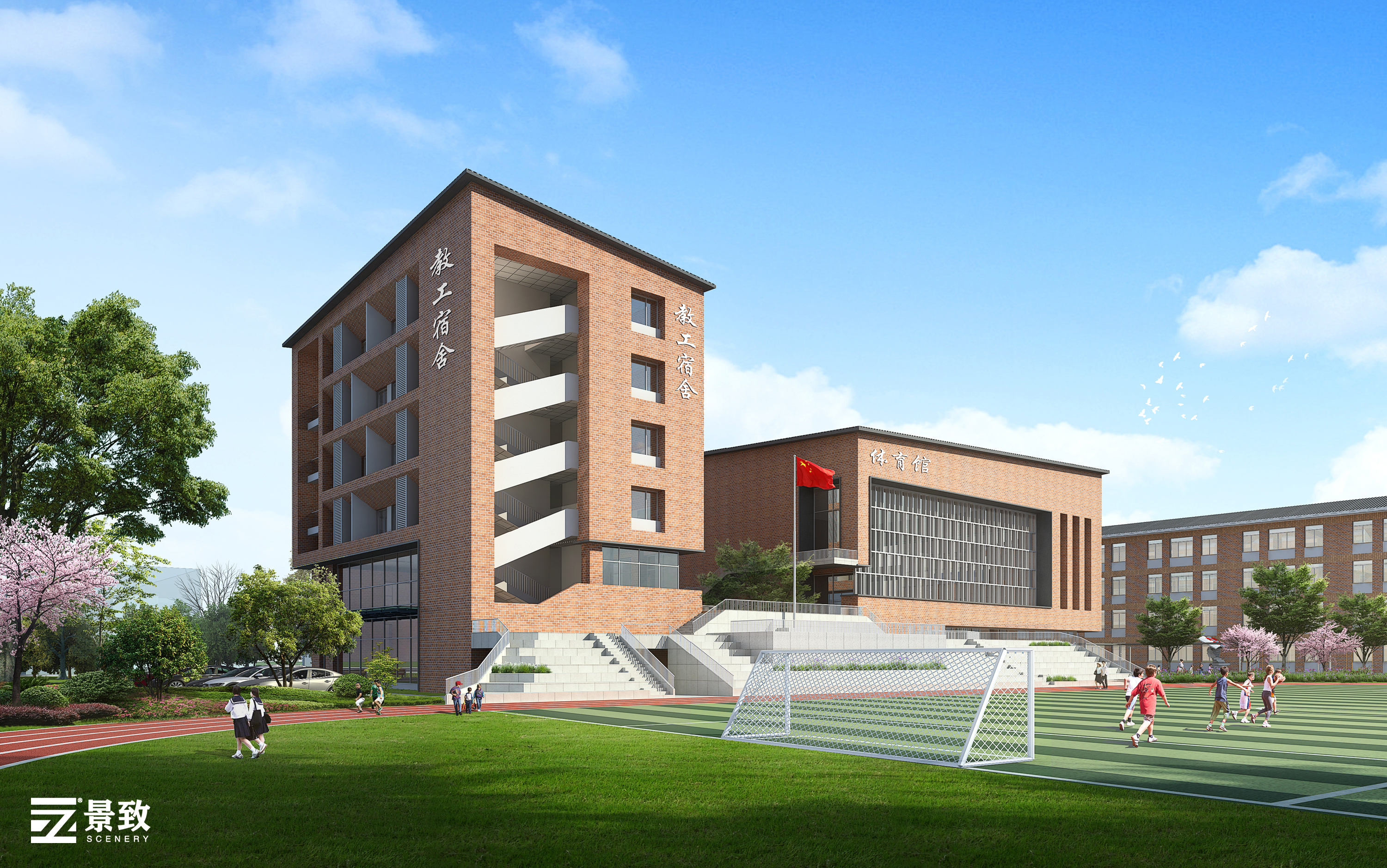 幼儿园中小学效果图-10