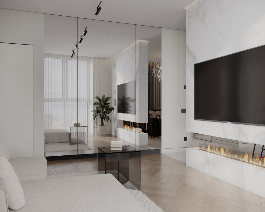 维尔纽斯,厨房与客厅区域 (注:Vilniy 可能是Vilnius维尔纽斯的拼写错误 ) 丨乌克兰-17