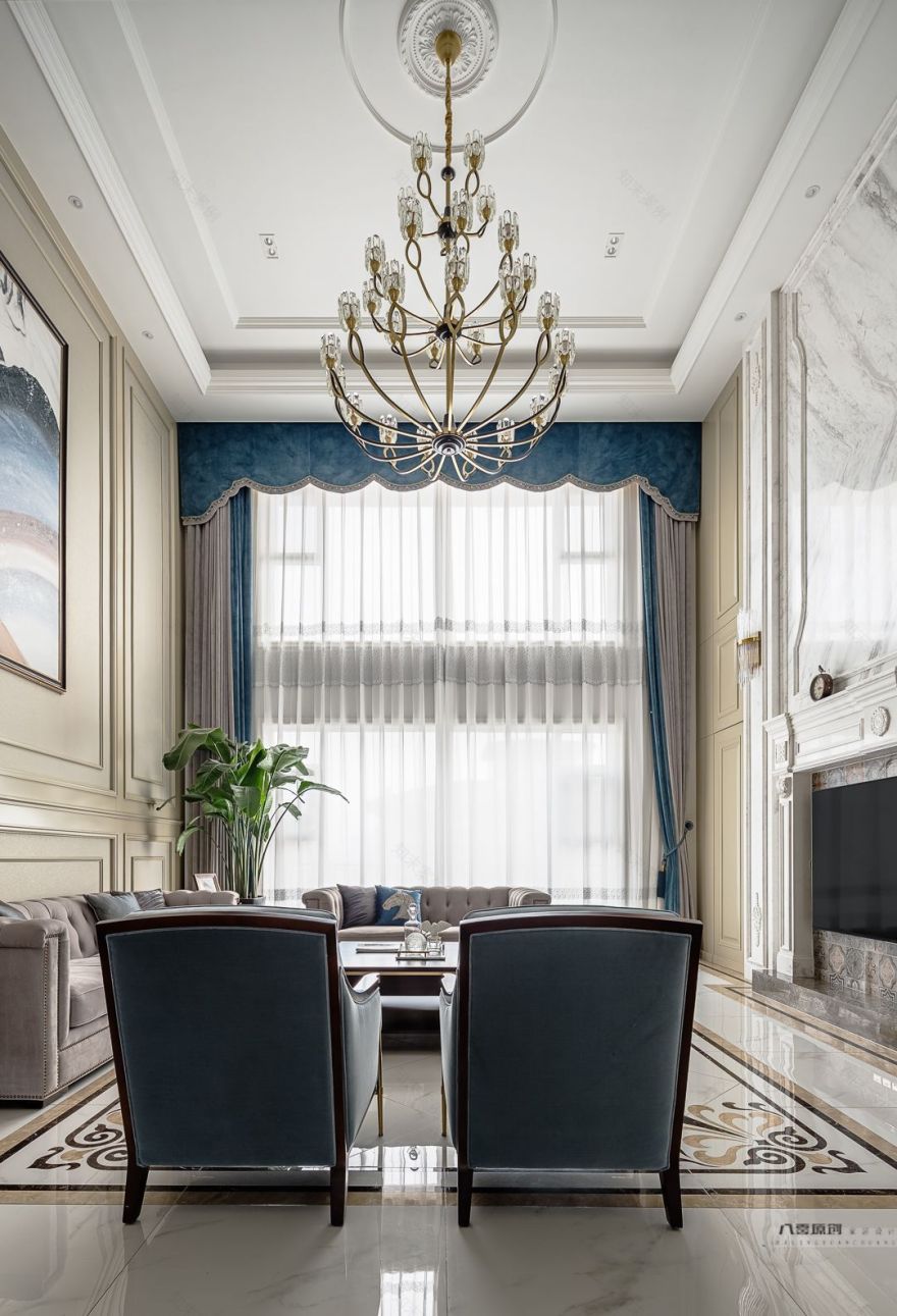 淄博华侨城 300㎡复式,「娜样年华」演绎复古风情-24