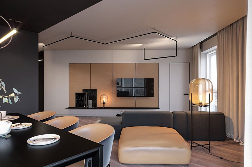 灰与橙的和谐演绎·国外简约主义住宅  Zooi Design-5