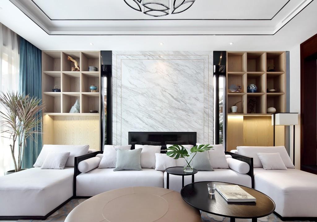 尚层装饰丨心中自在山水—会展誉景新中式风格别墅装修-0