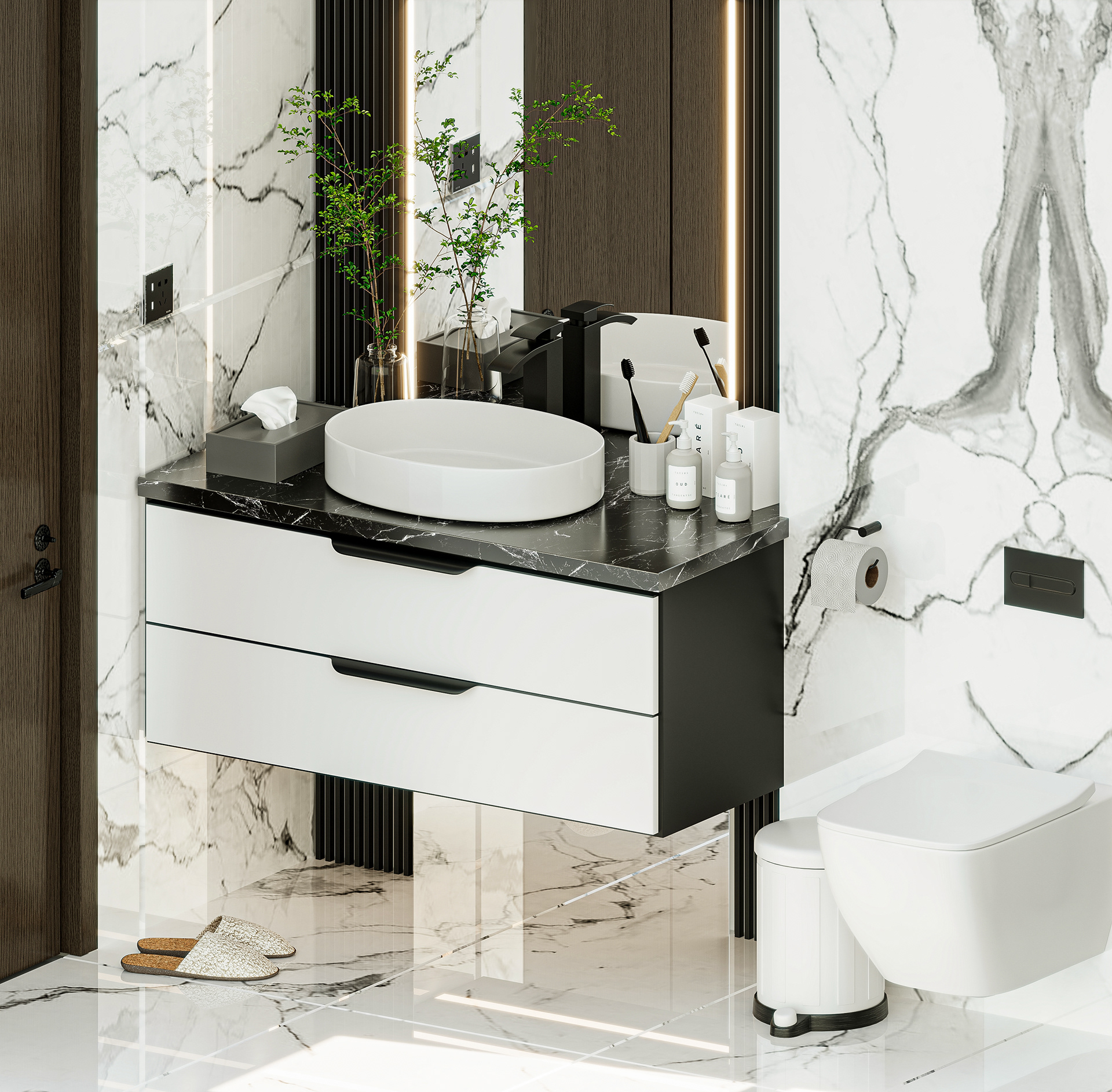 Modern Bathroom Interior Design & Shop Drawing-11