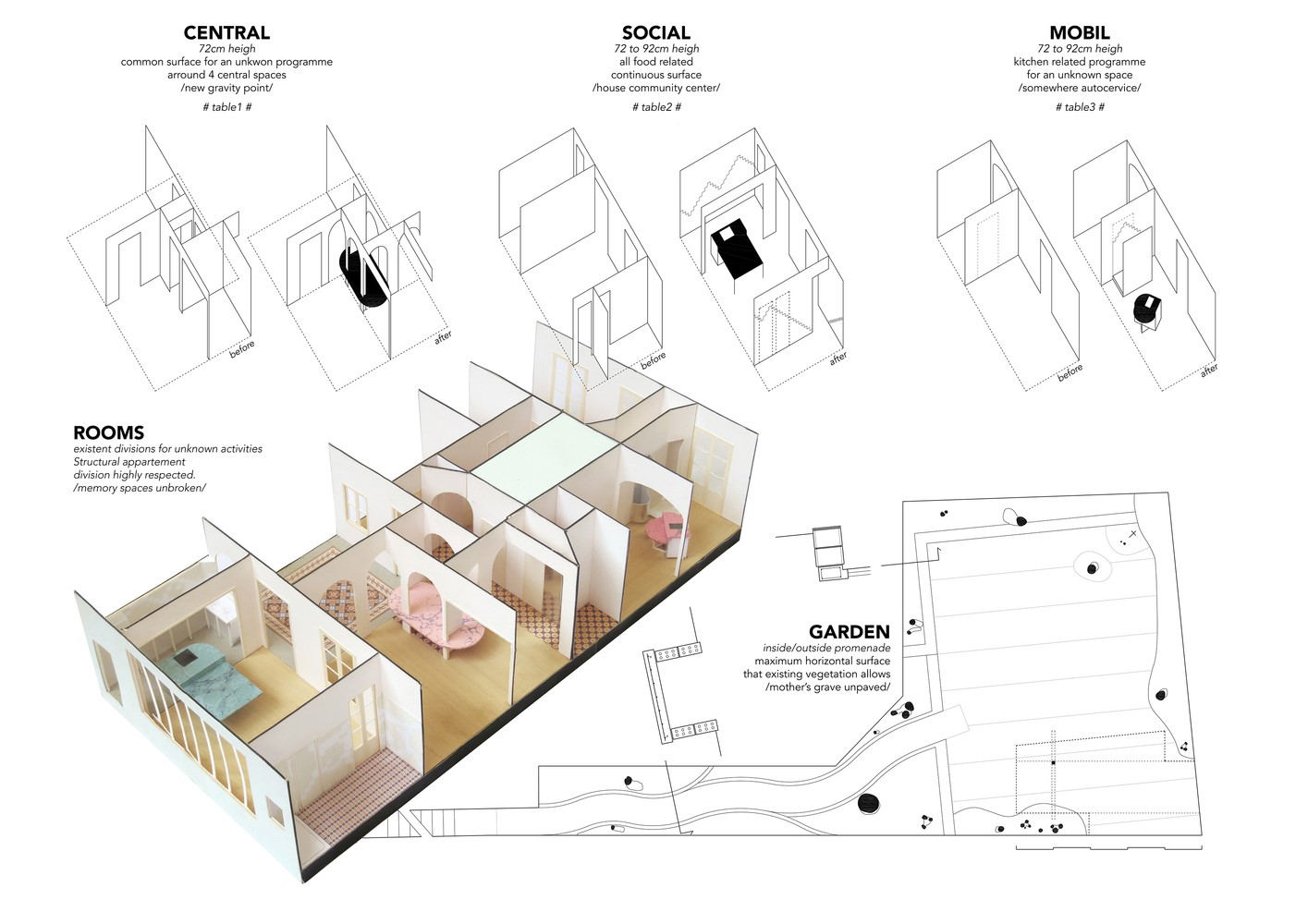 巴塞罗那 Verdi 街 140 平米翻修 | 瓷砖与桌子的空间对话-24