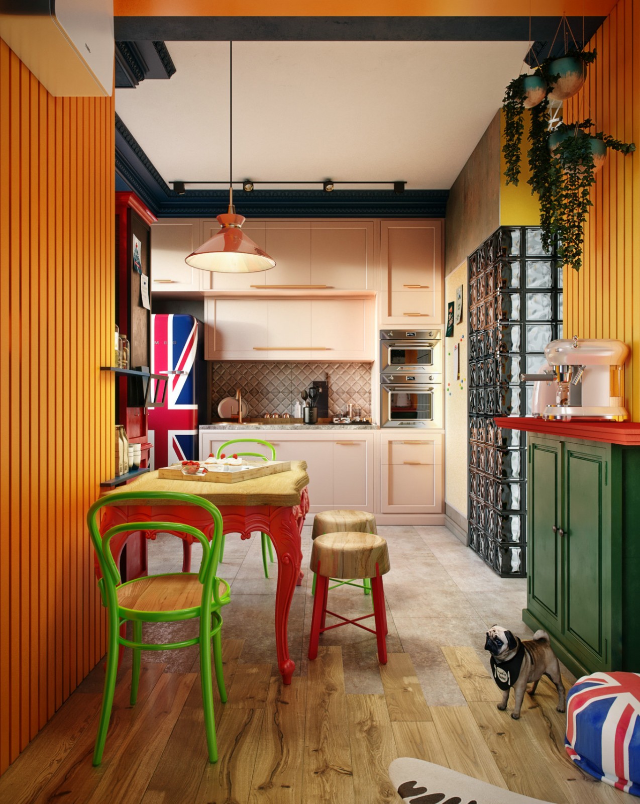 色彩盛宴 | 时尚舒适的普通住宅设计-3