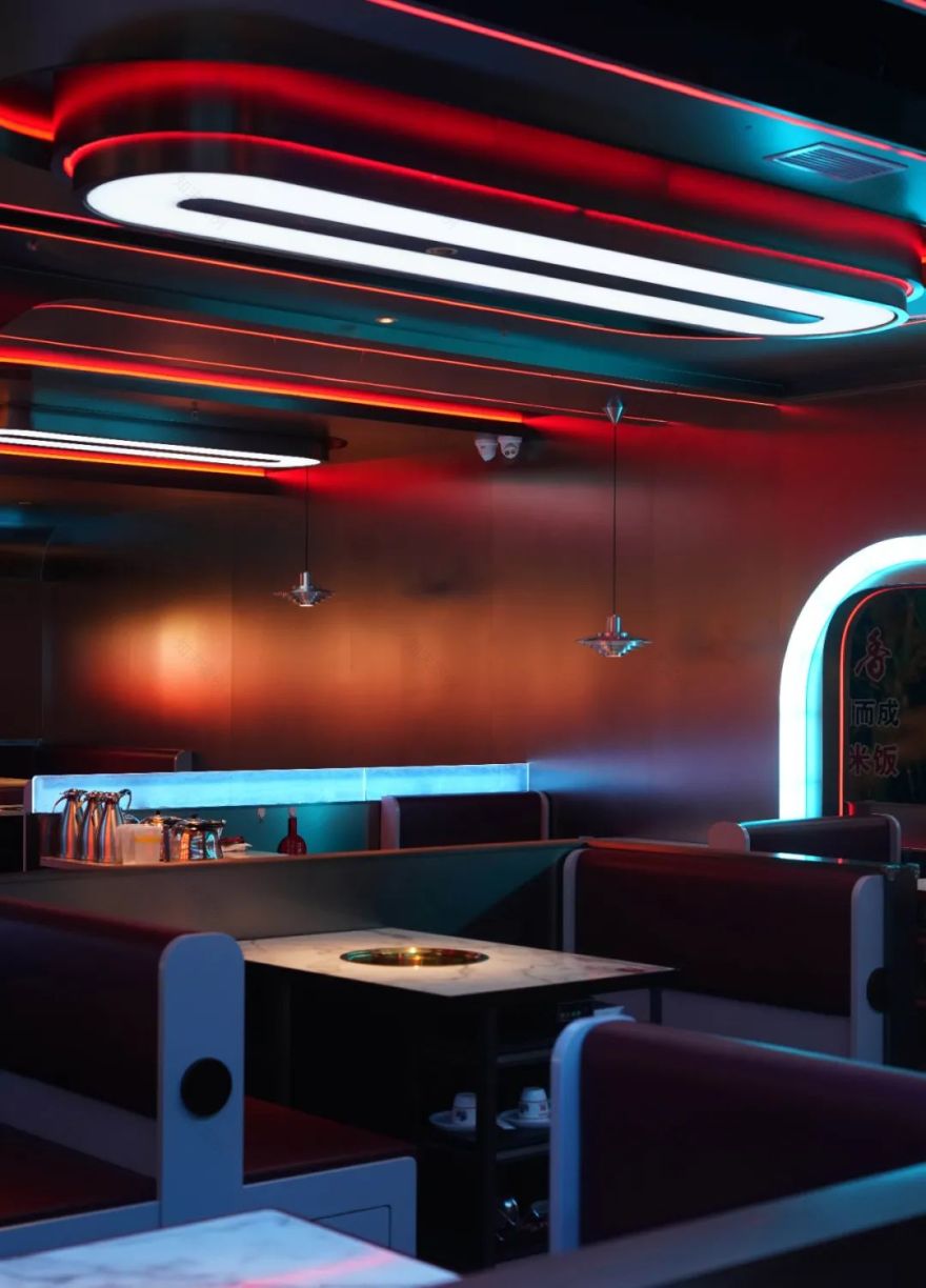 红艳天火锅 · 赛博朋克风格的火锅餐厅设计丨蒙古丨乙仓,TDC-36