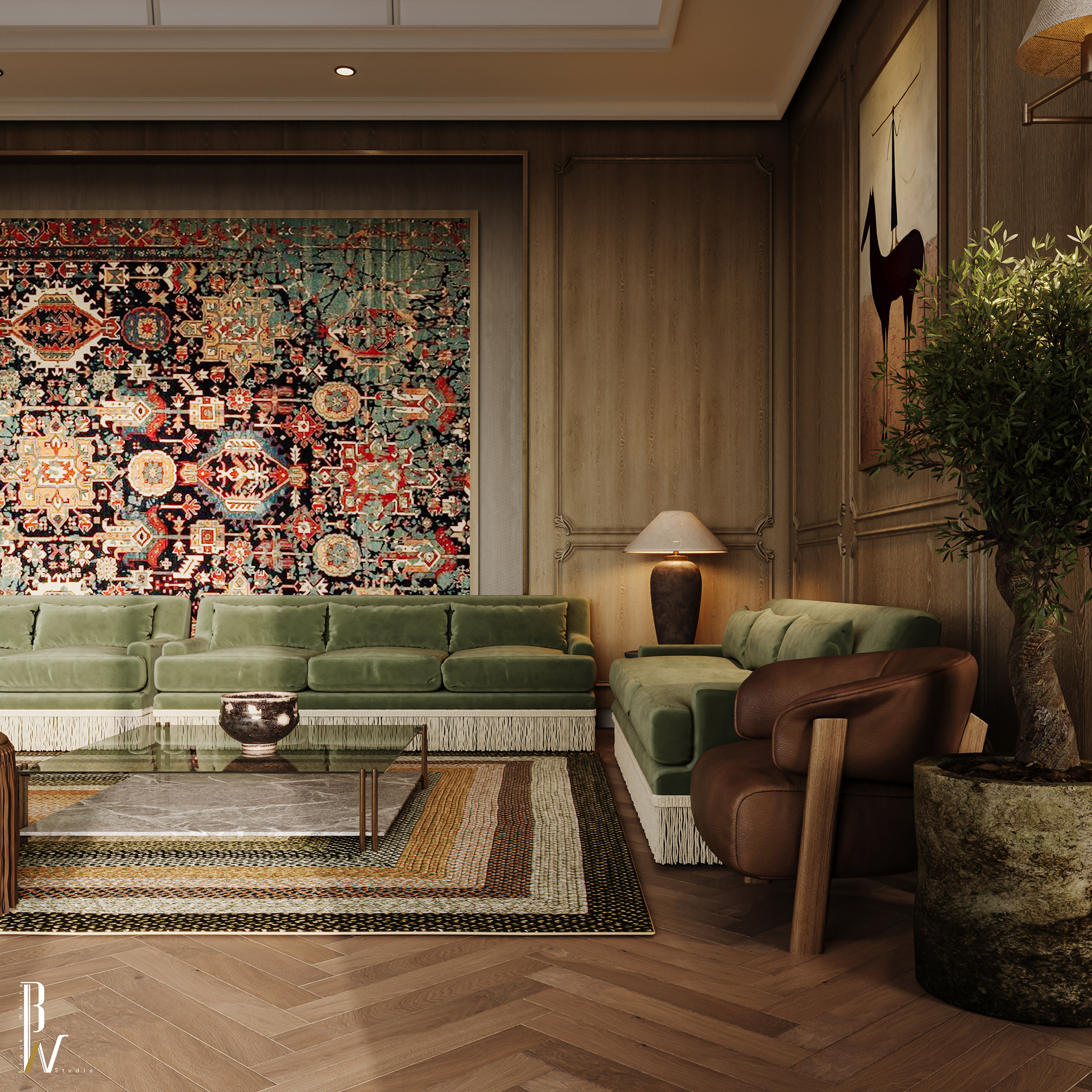 Vintage Majlis Design（复古玛吉里斯设计）丨Black N White-13