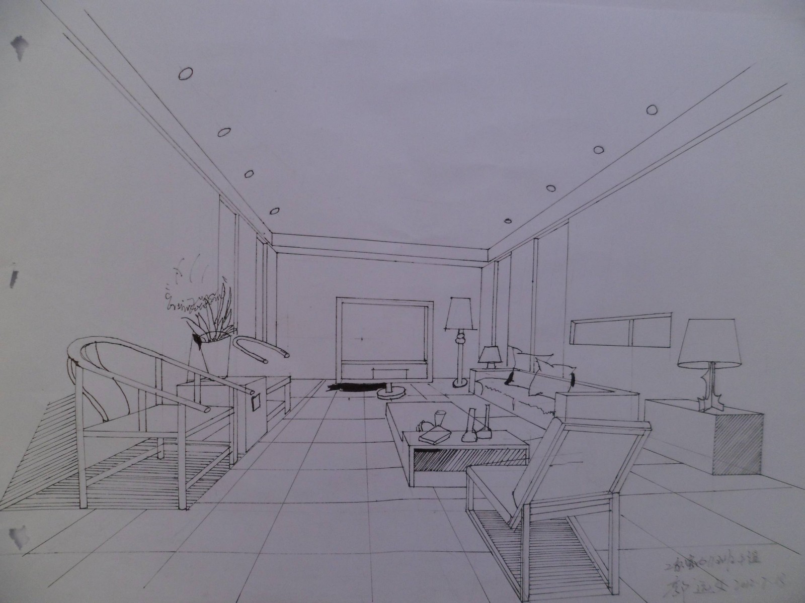 WYD+无影——几年前在特训营的手绘线稿空间-13