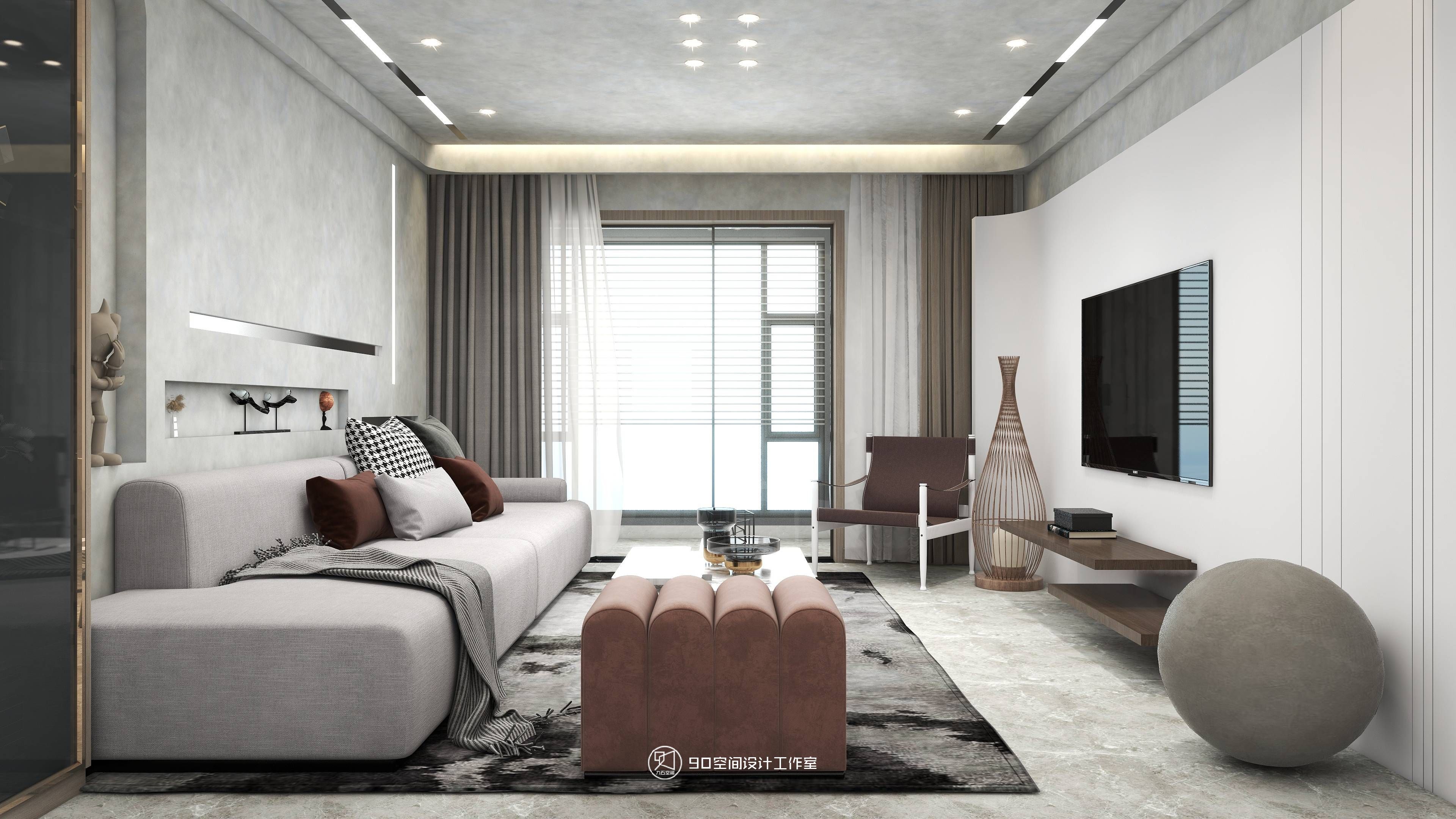 飞云之下 · 侘寂风 117 平 3 房 2 厅 1 卫设计-6