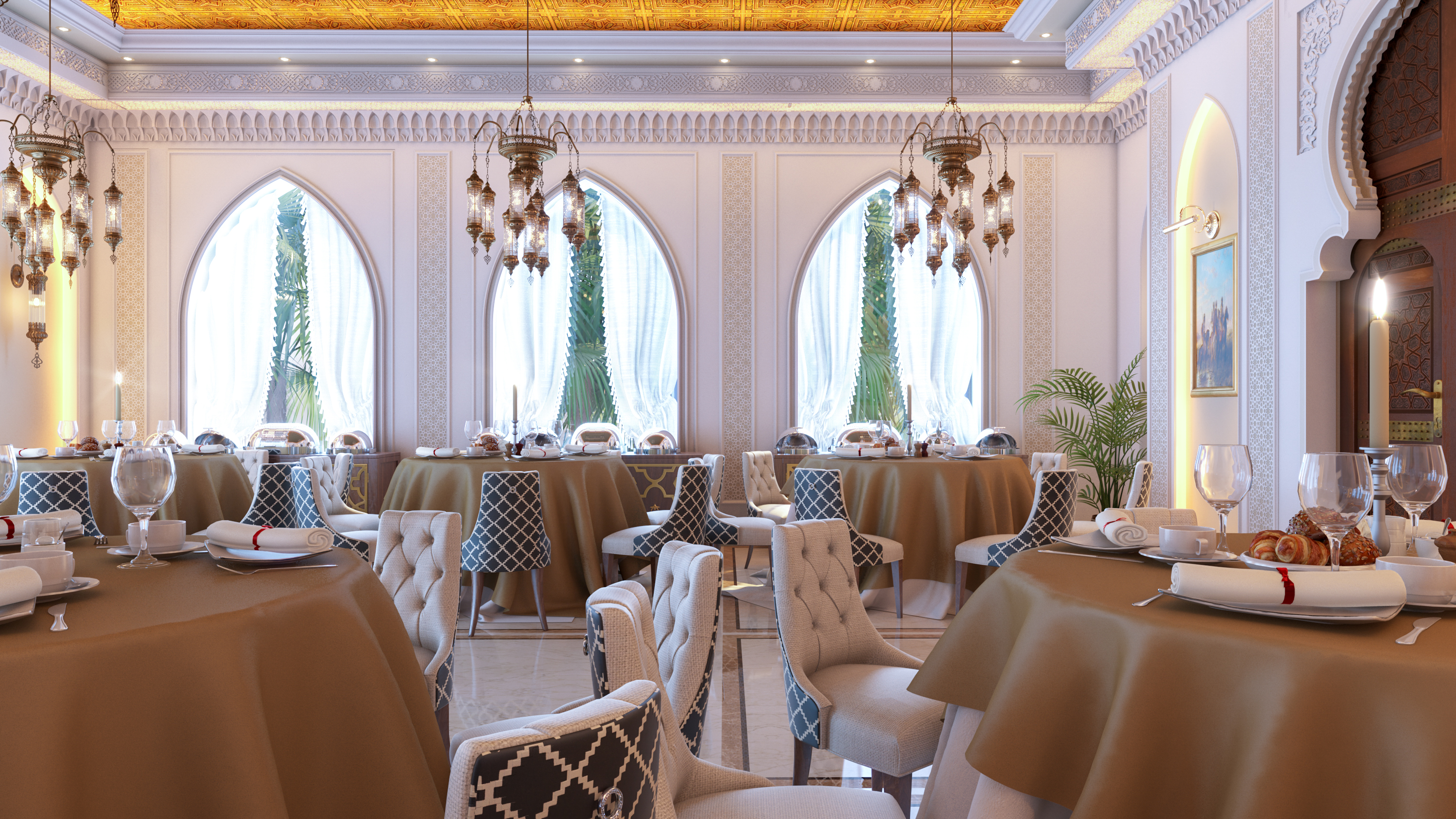 Moroccan style villa in KSA ( Dining Room)-2