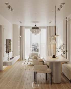 Korea Chic x Parisian style apartment Green Diamond