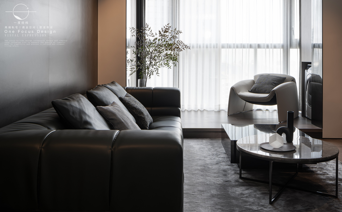 现代简约中明色调的平层空间设计-15