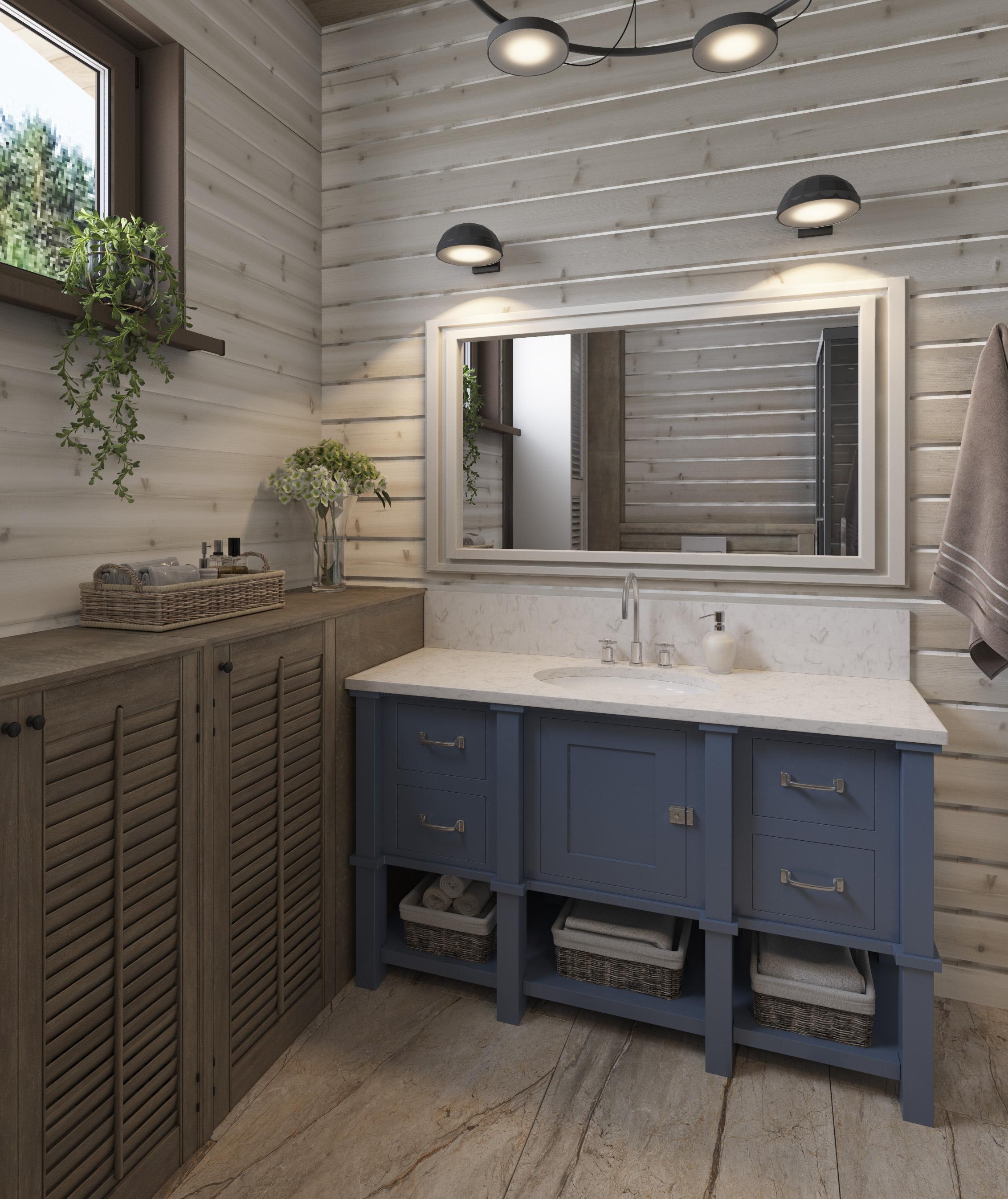 санузел в деревянном доме-2