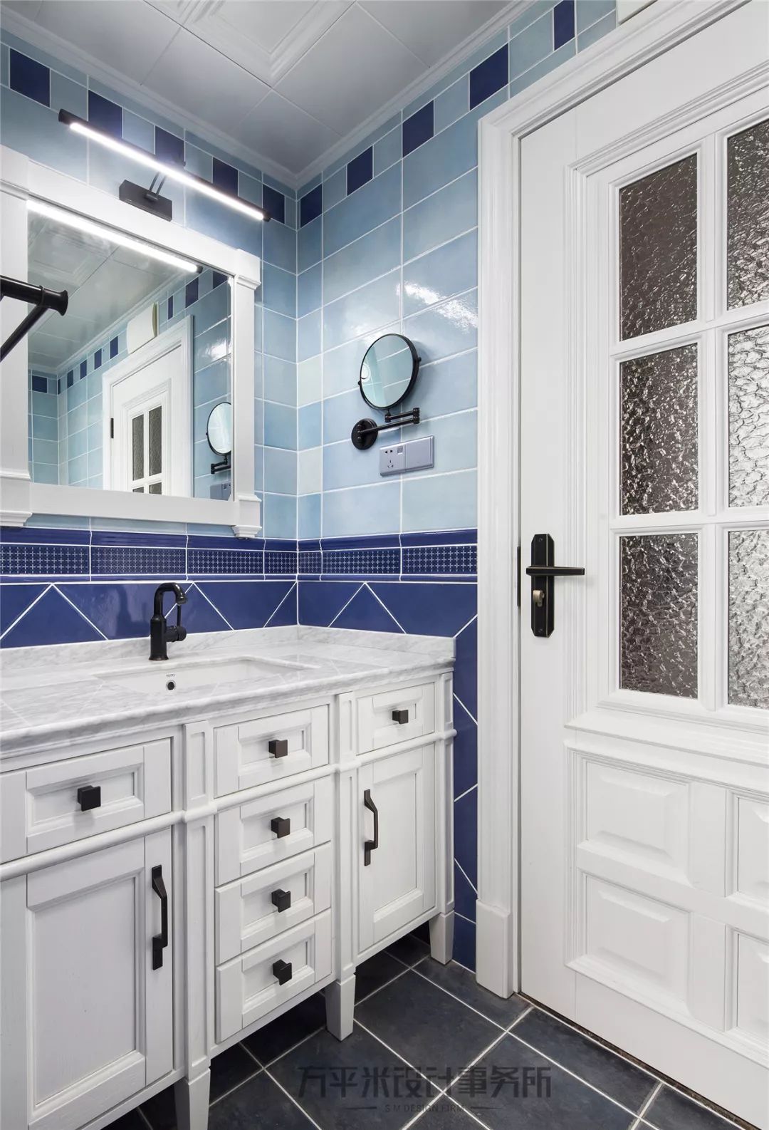 长夏方平米设计,美式平层大宅的优雅色彩碰撞-80