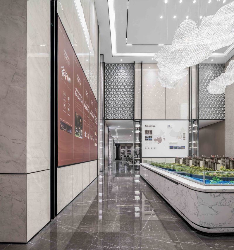 弘阳常州遥观售楼处——“水”主题景观室内设计-12