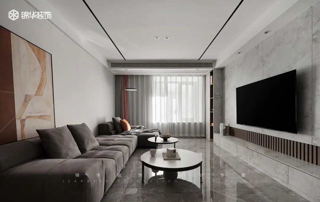 黑白灰婚房设计丨锦华装饰-24