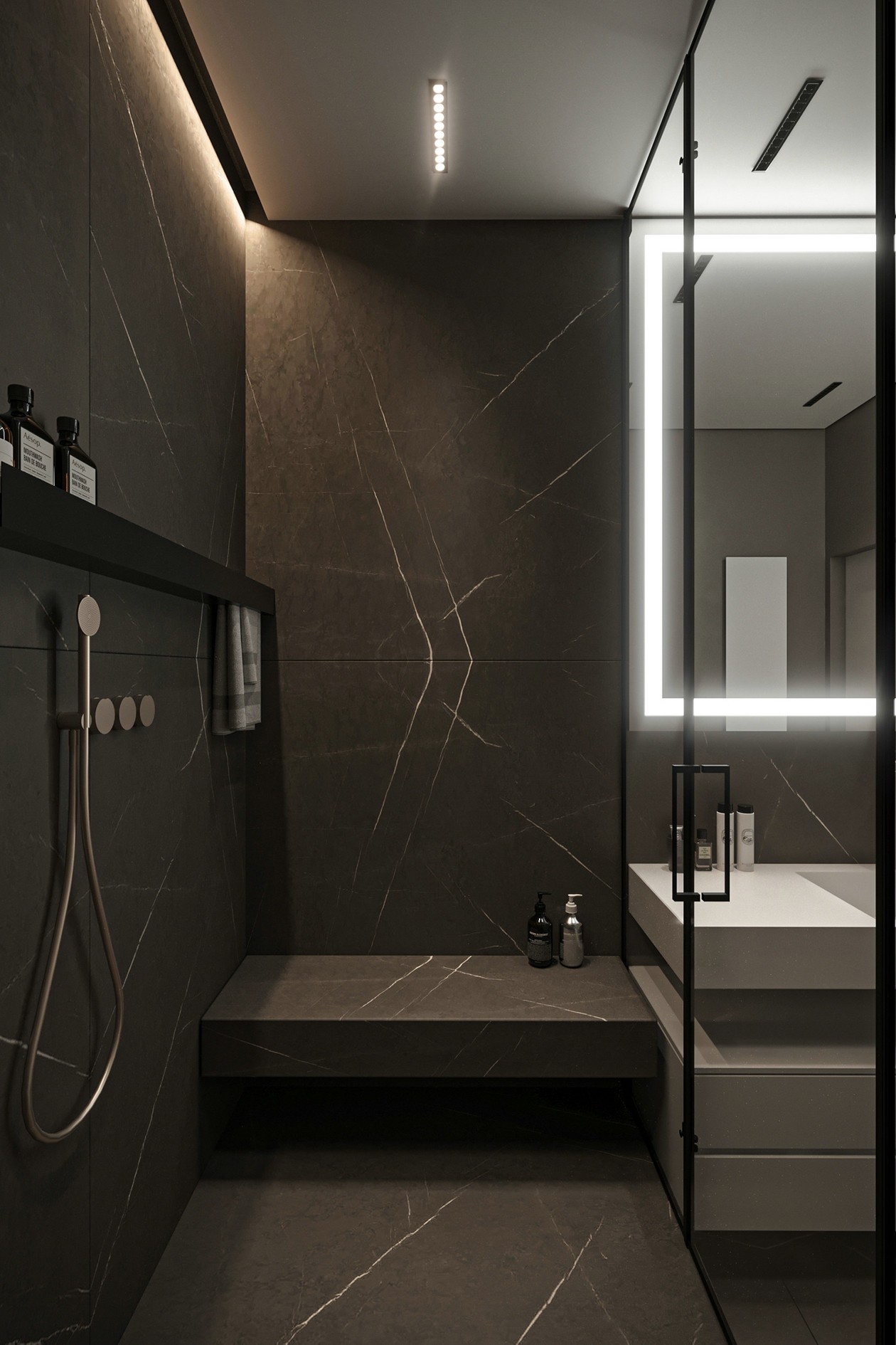 原木与灰色的细腻精致设计-11