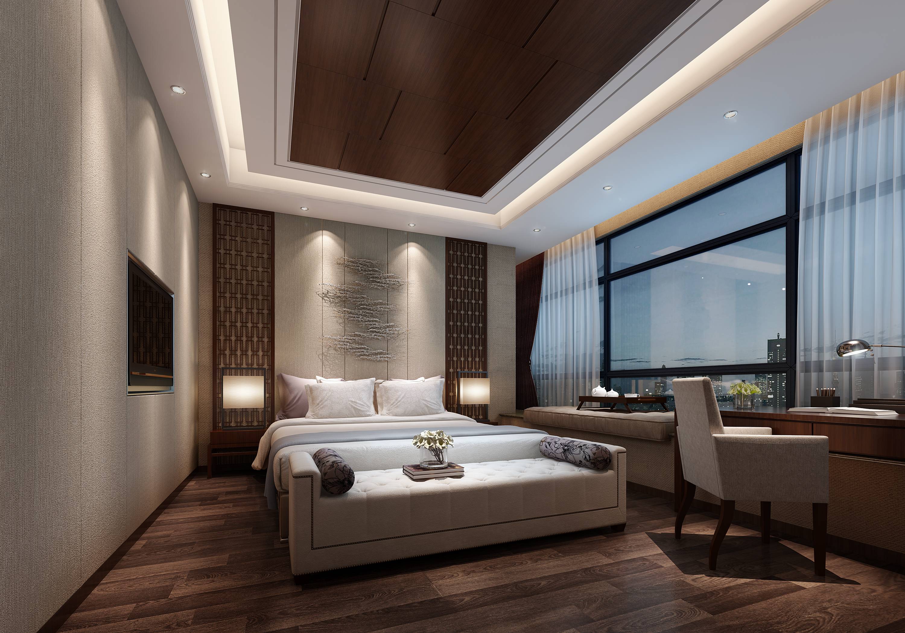 新中式 中式古典 奢华家装别墅样板房-5-23