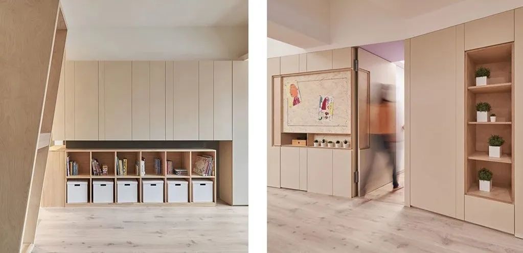 台北 105㎡老房改造,客餐厨全开放,还有室内攀岩区,活泼又实用-58