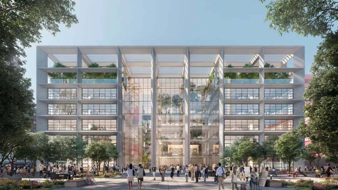 福斯特事务所新办公项目动工,三维网格创造活力空间-3