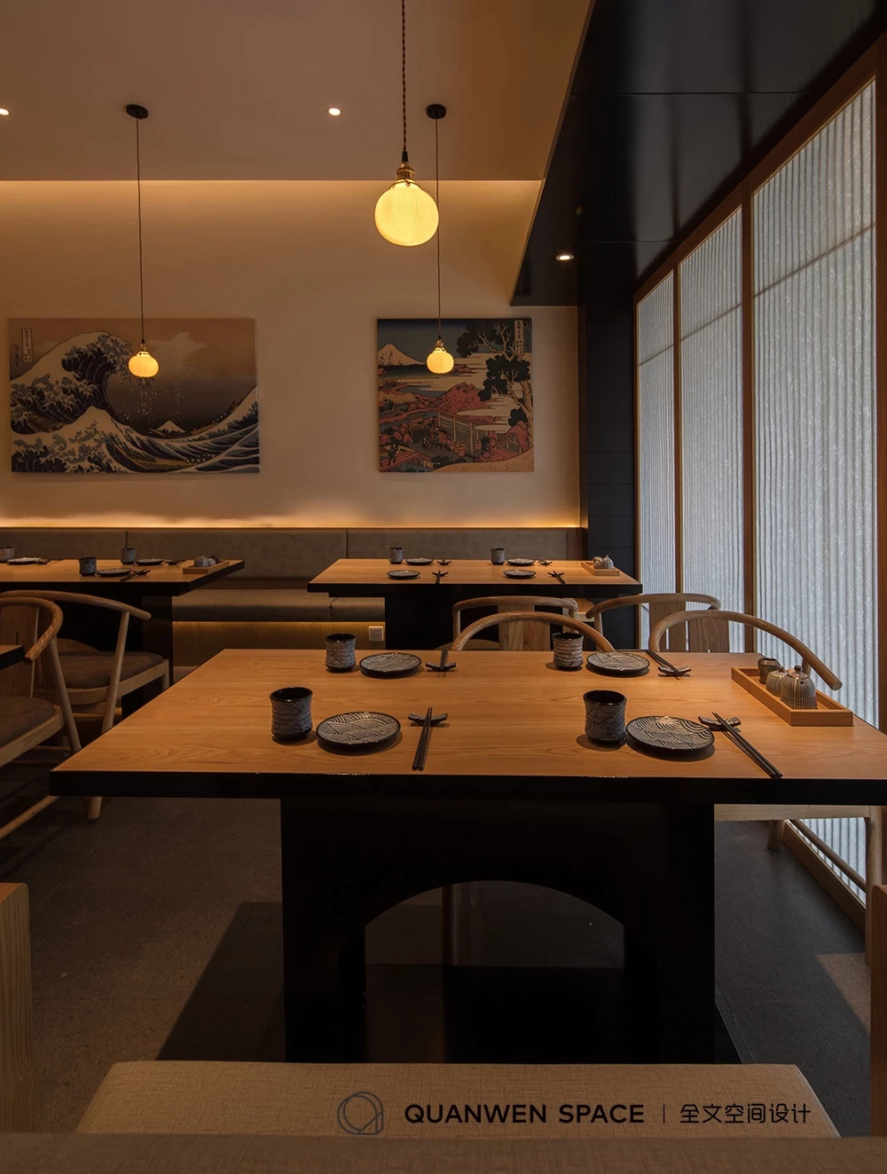 《鹿岛》日式料理 | 现代禅意融合传统美学的餐饮空间-16