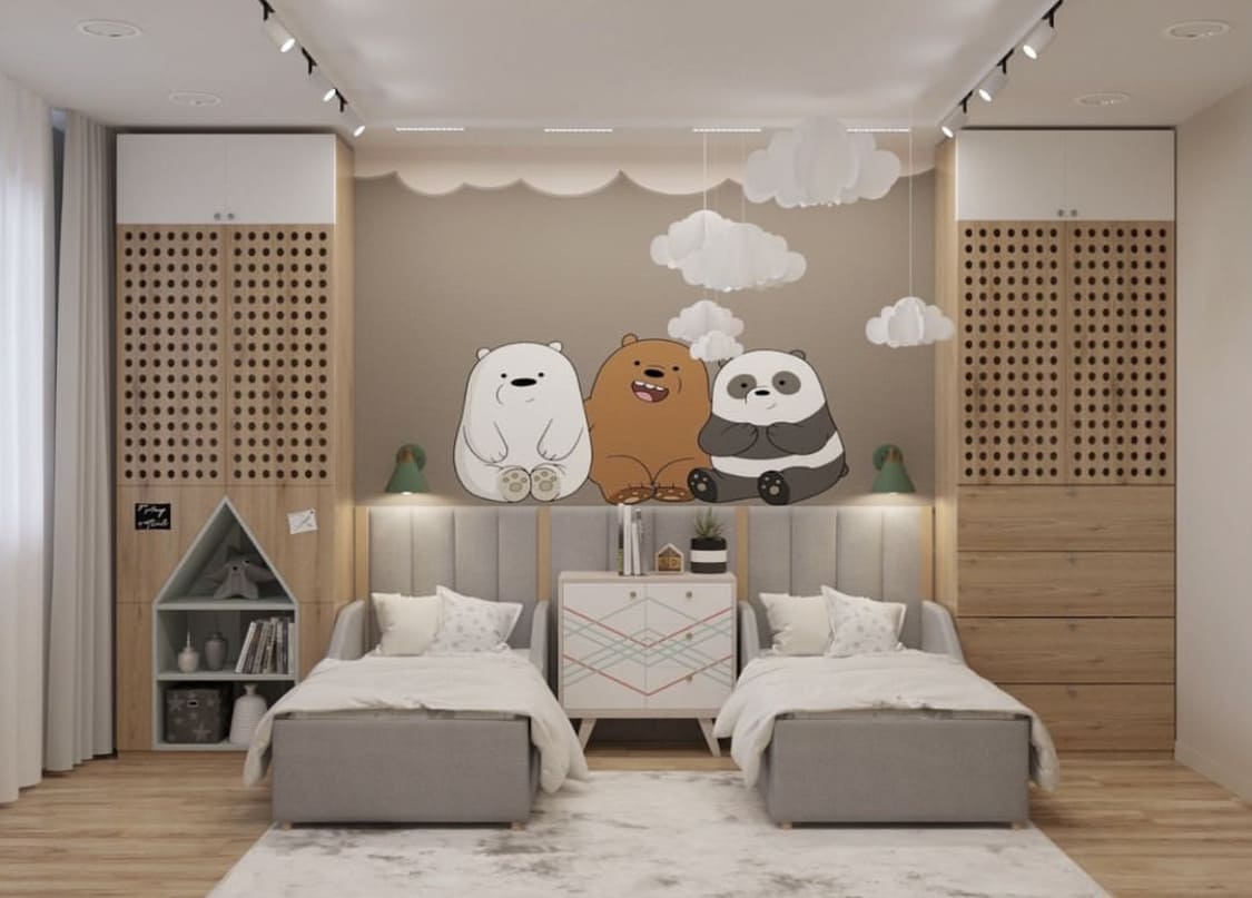 双人男孩卧室室内设计-0