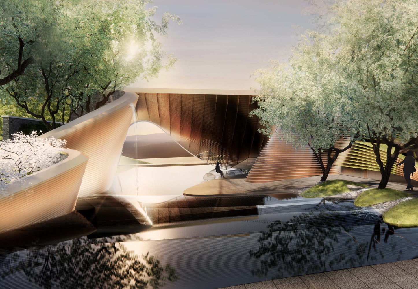 重庆首钢云尚江来江临悦大区入口景观SU模型-2