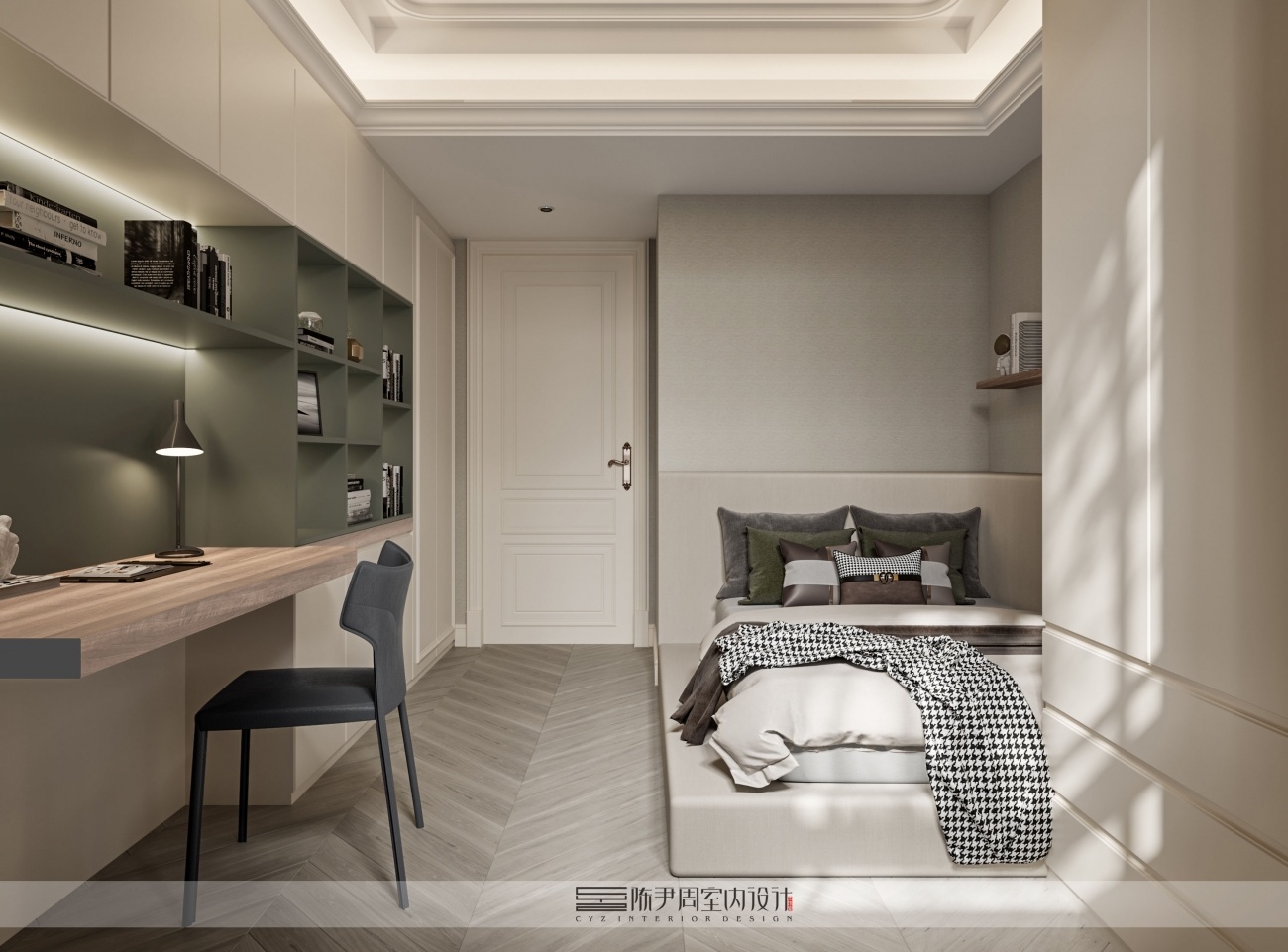 露香园 · 现代美式清新平层设计丨中国上海丨上海陈尹周室内设计-43