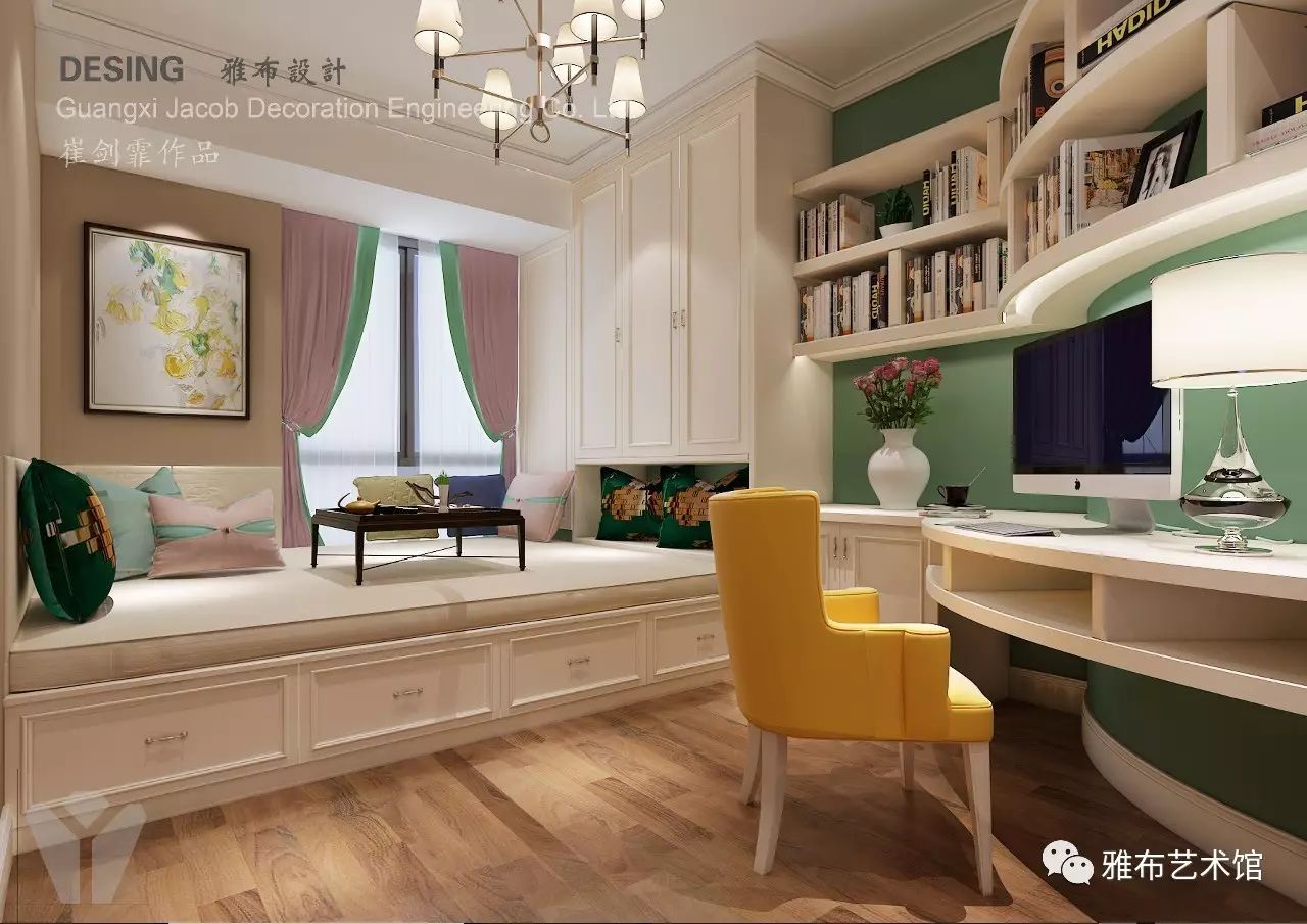 大城小院 122 平美式风格设计，温馨优雅生活情调-33