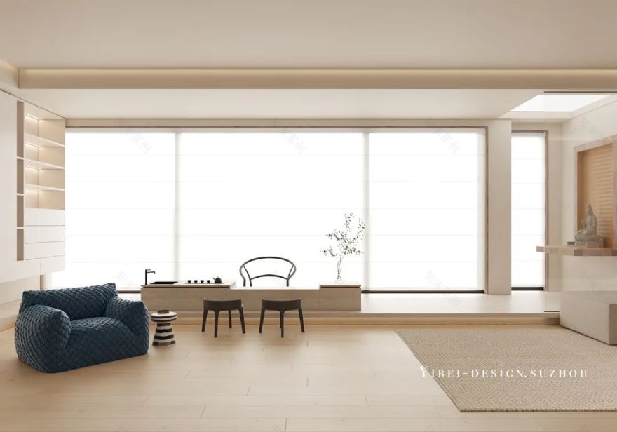 奶油极简,温馨家居的时尚表达丨中国苏州丨YIBEI DESIGN-4