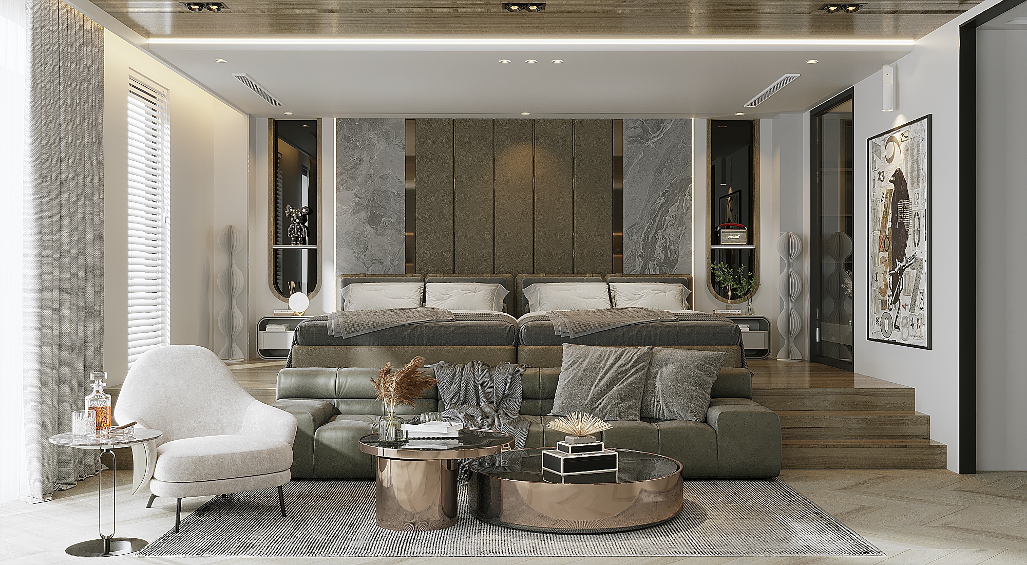 室内卧室设计丨越南丨Thắng-4