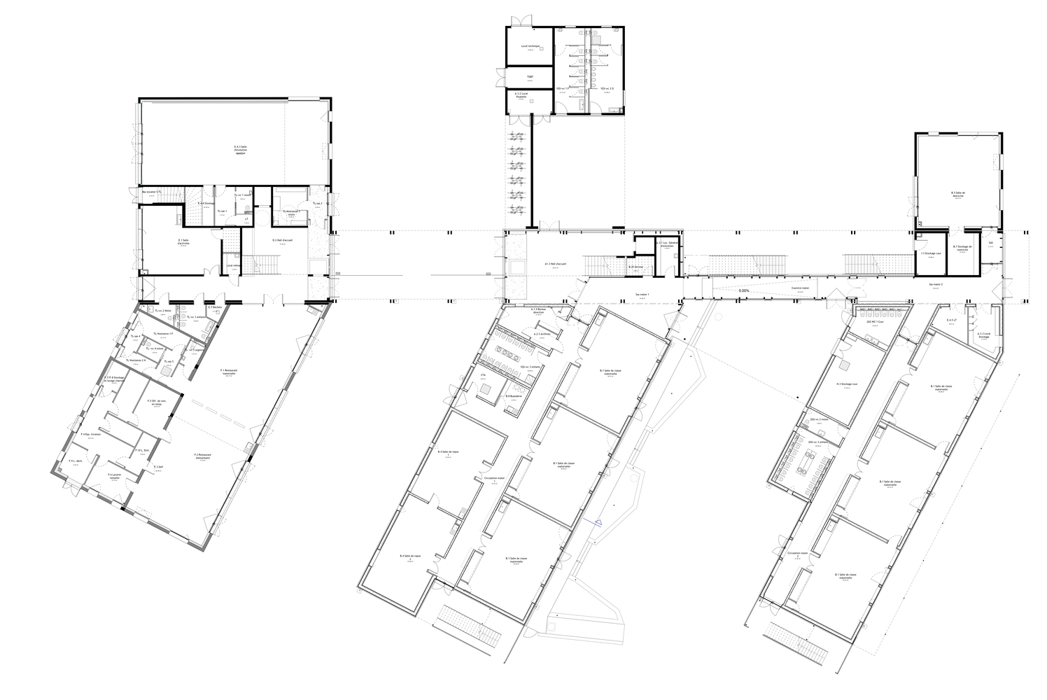 法国 Maurice Béjart 带状校园丨KOMBO Architectes,R+4 Architectes-19