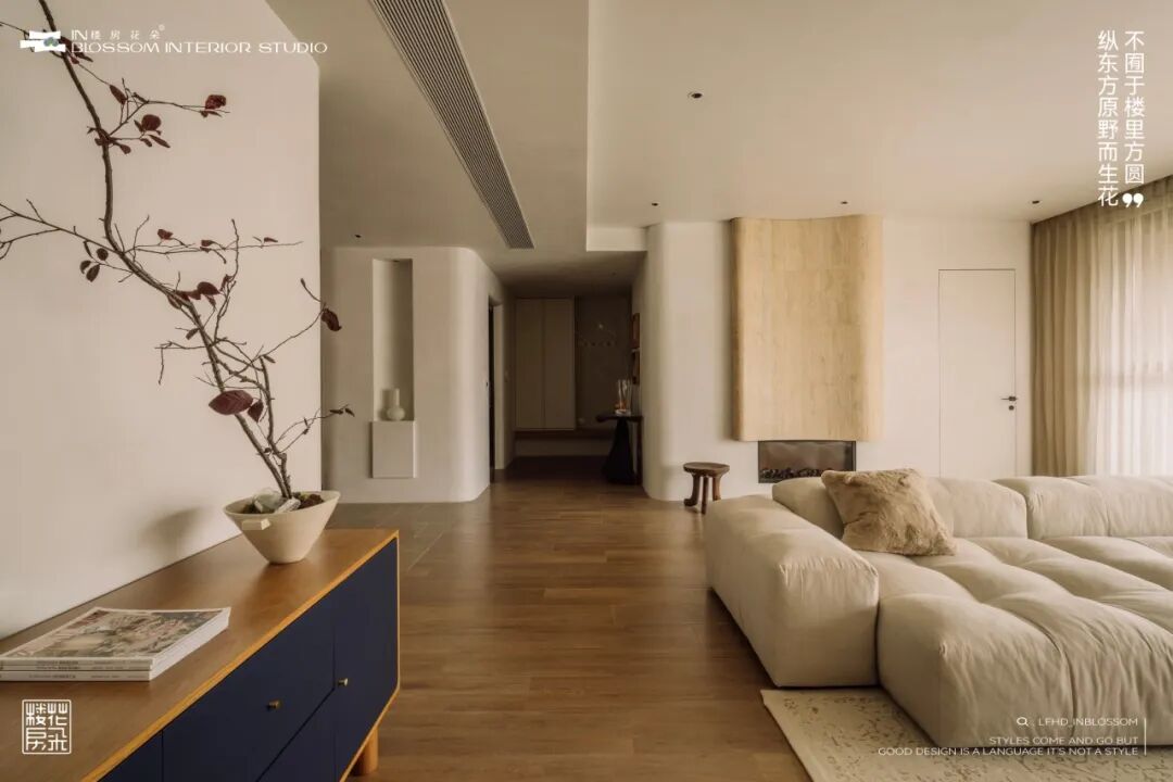 楼房花朵INBLOSSOM|私宅实景案例|舜山府240㎡自然侘寂《本质触觉》-11