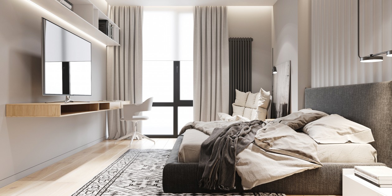 65平 简约白色系空间设计！-14