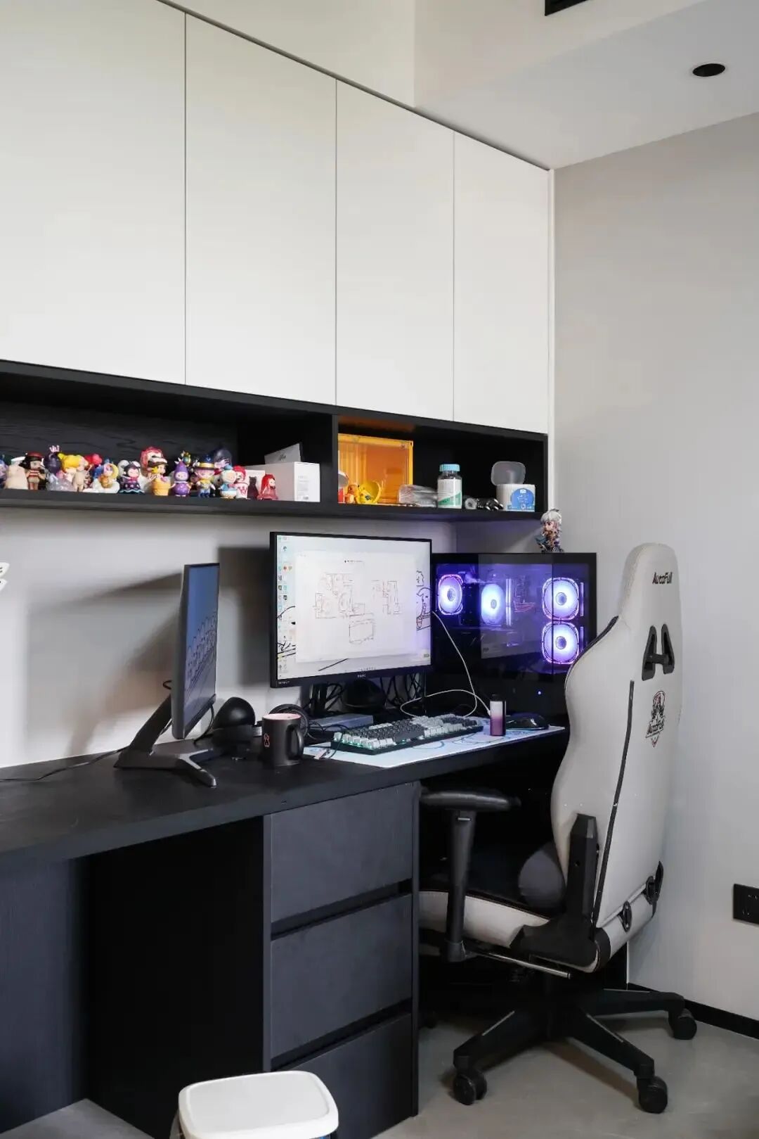 珠海100㎡极简三居，11万全包，黑白灰的魔力，装出高级感-15