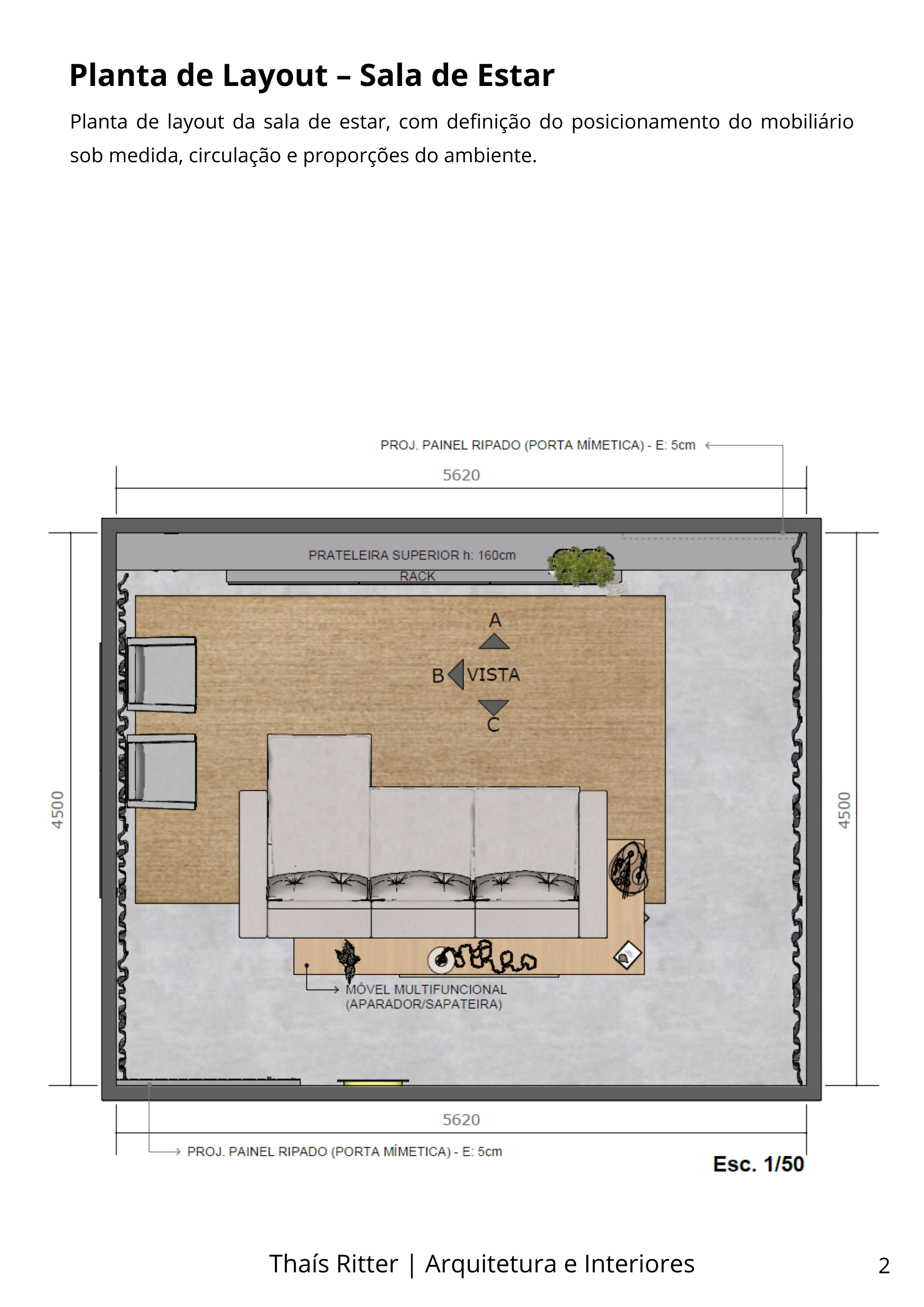 Sala de Estar | Projeto Executivo de Marcenaria-2
