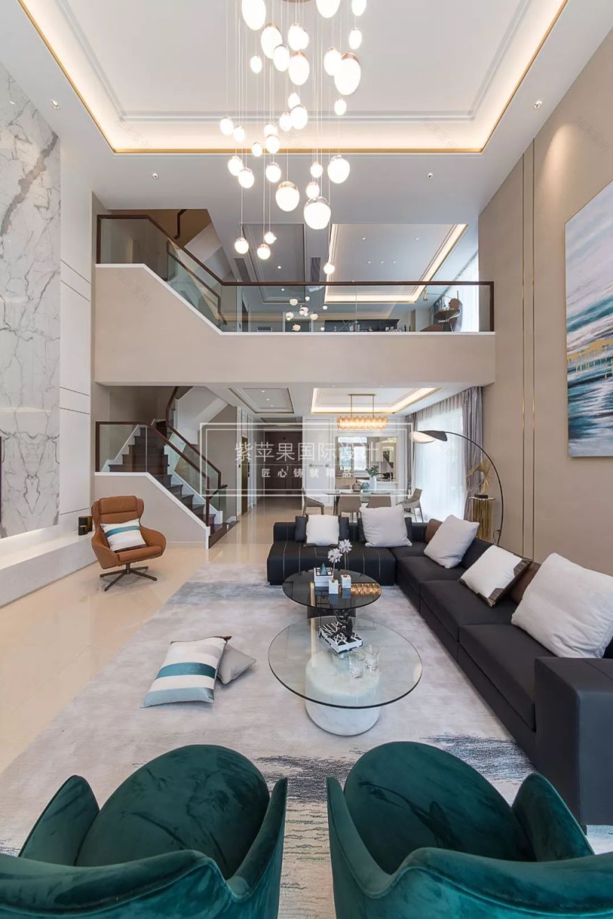 滇池 ONE 现代简约风美宅,绿色点缀清爽空间-30