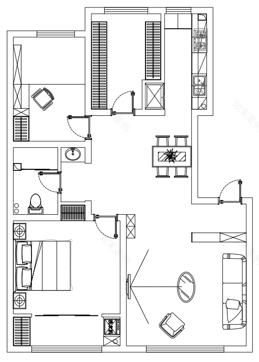 122㎡现代婚房设计-15