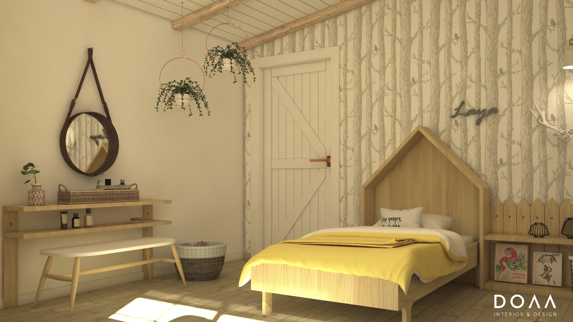 两个女孩的卧室丨Doaa Interior-5