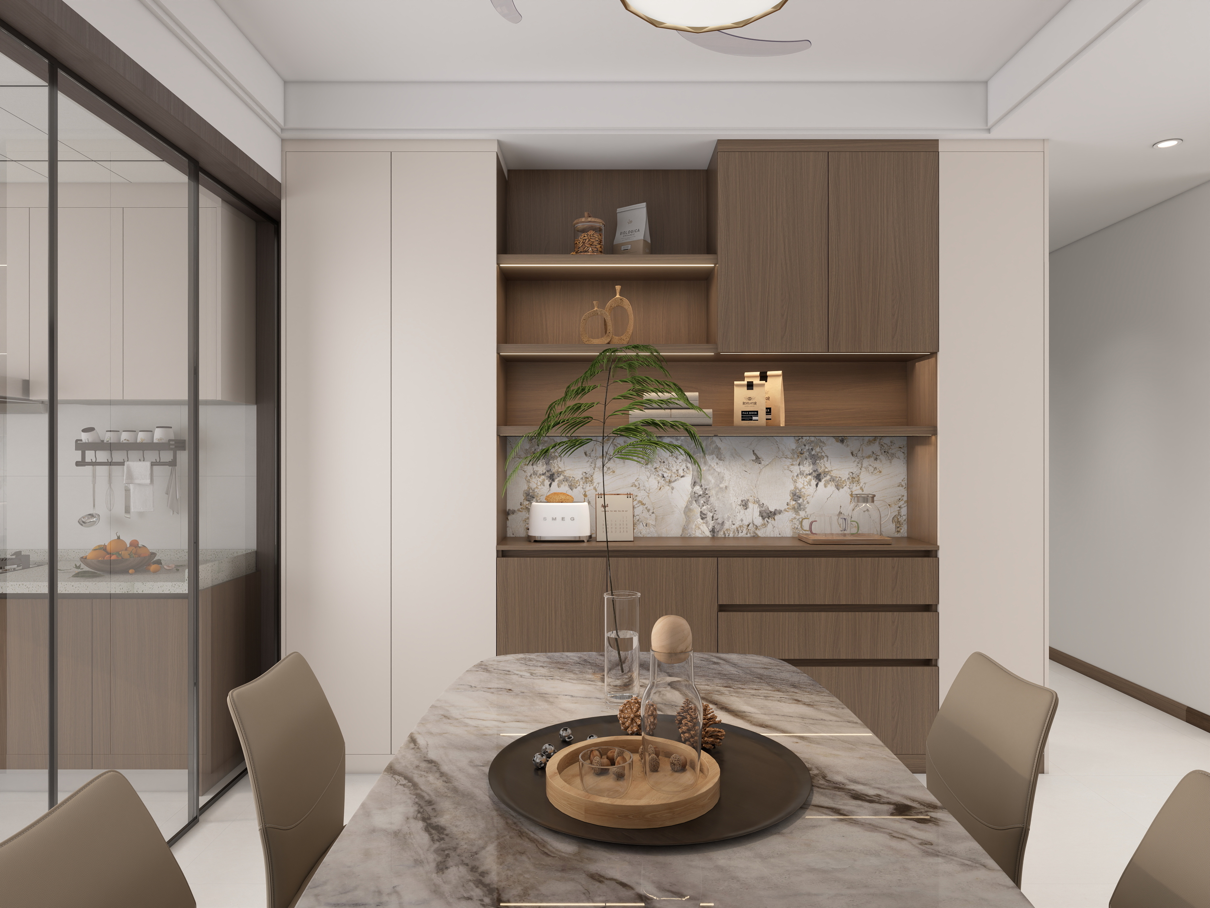 现代风格：温馨的家（木色+象牙白）-9