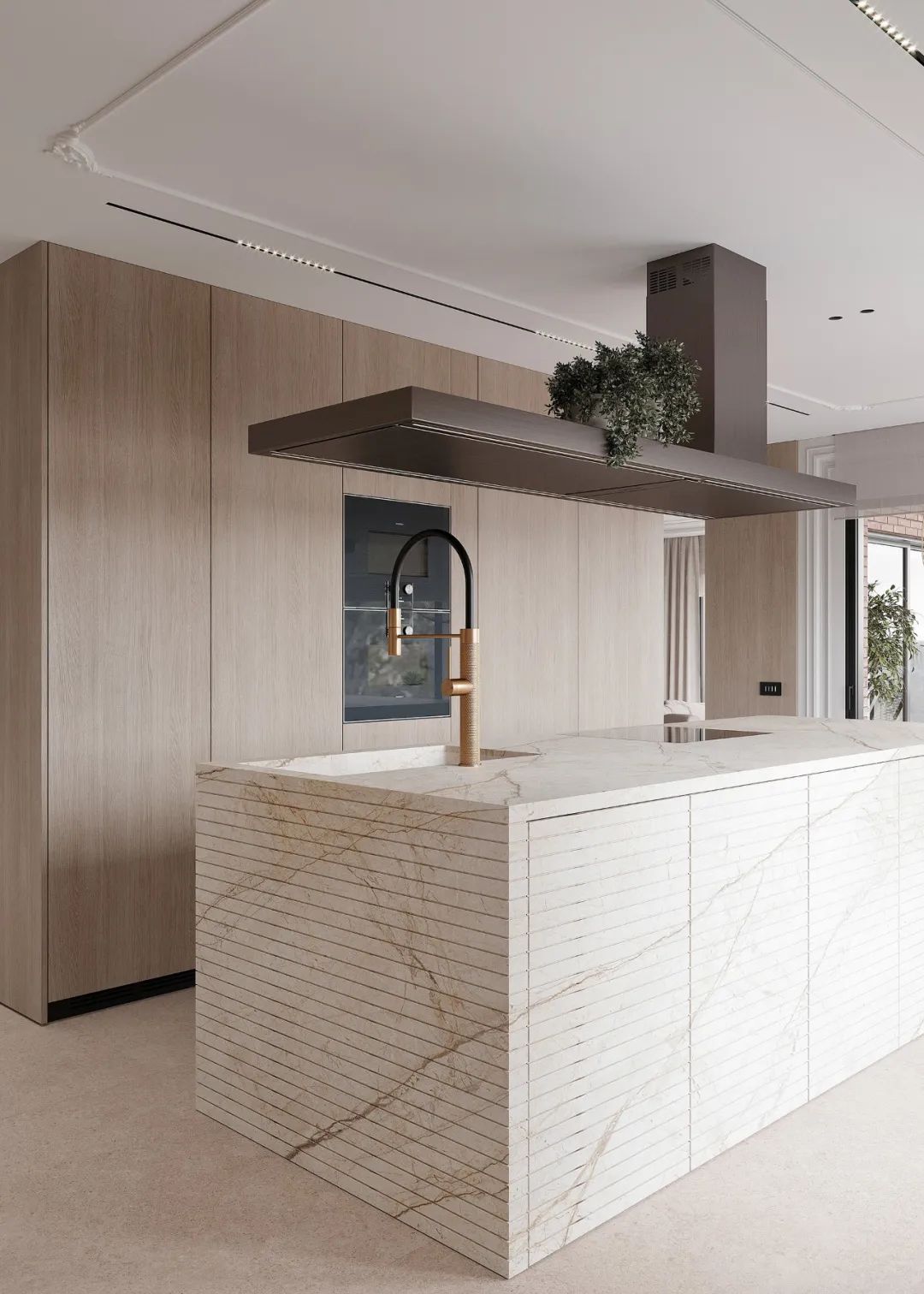 巴塞罗那现代轻法式住宅丨西班牙巴塞罗那丨Alex Tolkachev-15