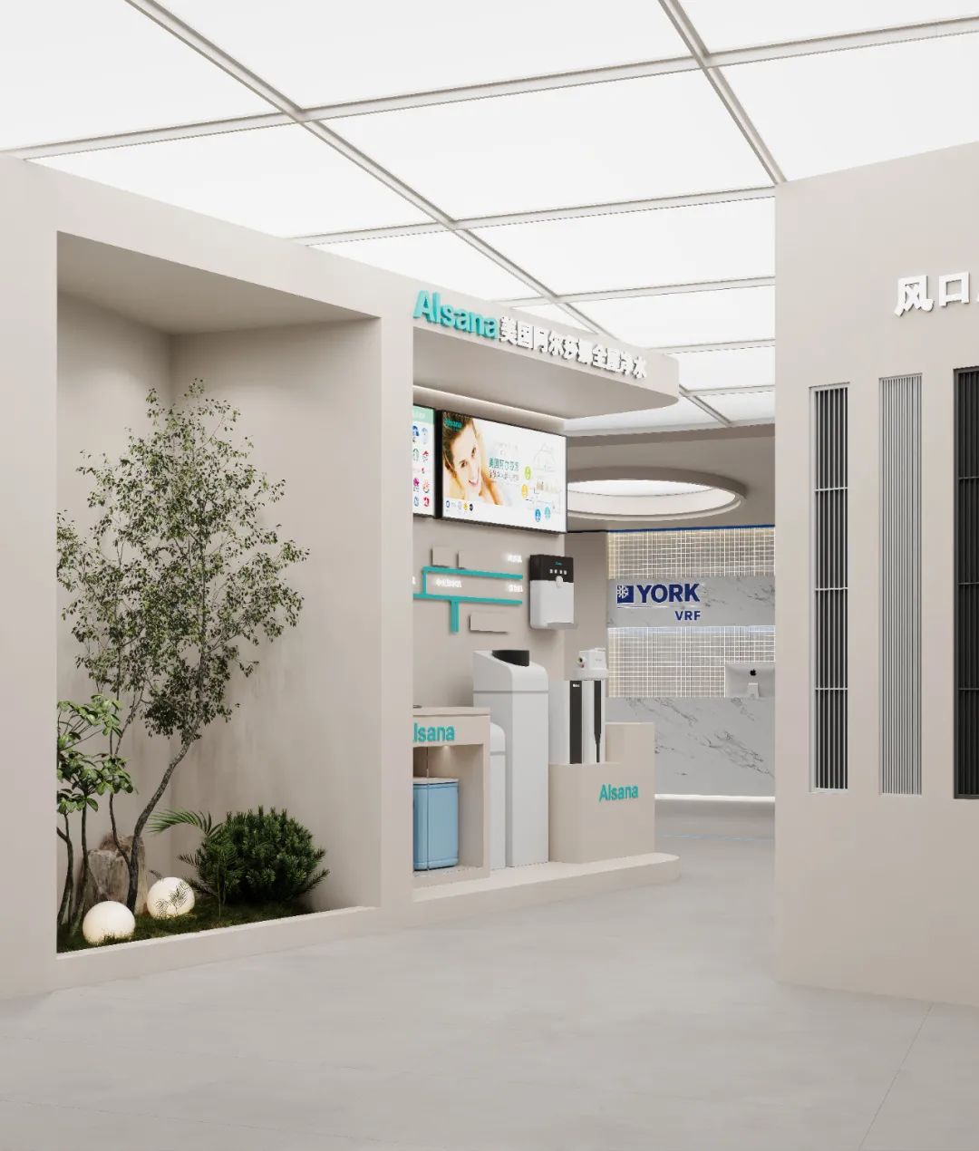 260m²青岛胶州约克VRF中央空调展厅丨周笙笙展厅设计-18