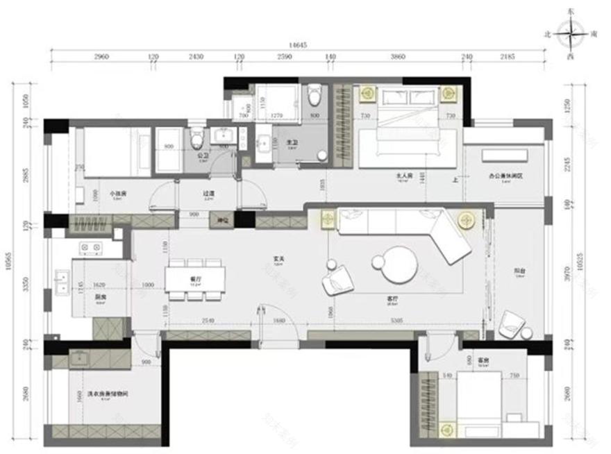现代简约风格婚房设计-13