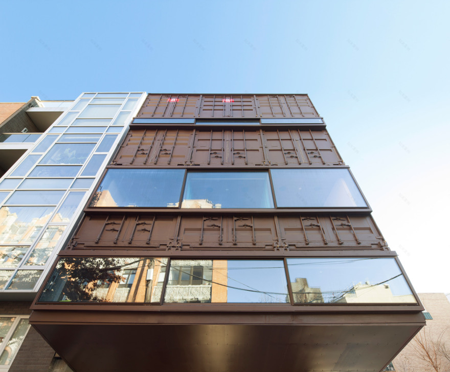 LOT-EK slices shipping-container stack to form Williamsburg home-7